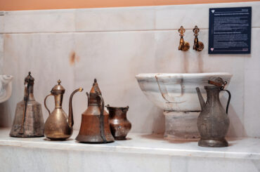 View of vintage furniture in hamam museum in Istanbul, Turkey.